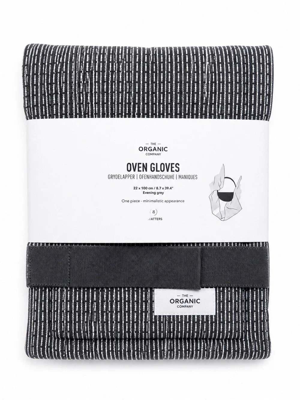 Organic Company Oven Gloves Set Gray Organic‎ Cotton Scandinavian NWT